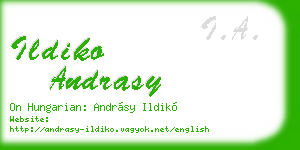 ildiko andrasy business card